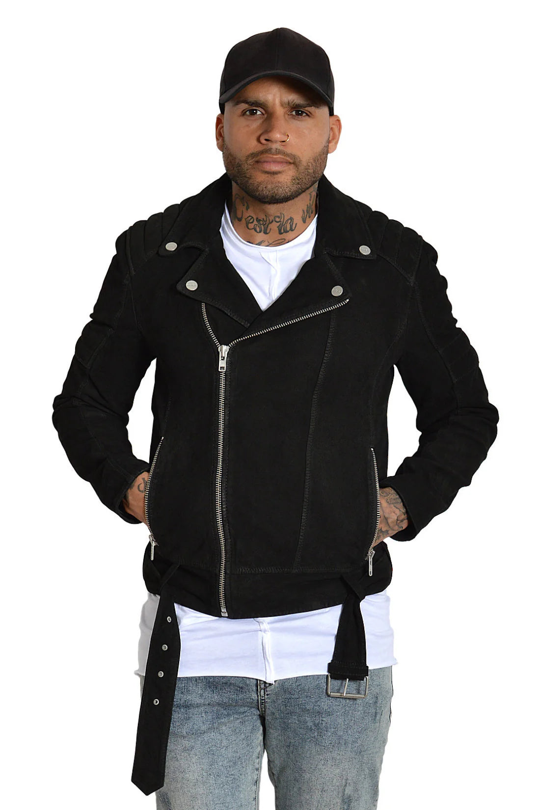 Biker Leather Jacket Black