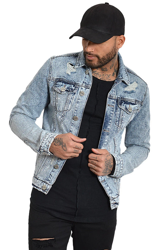 Alves Jeans Jacket Bleached Blue
